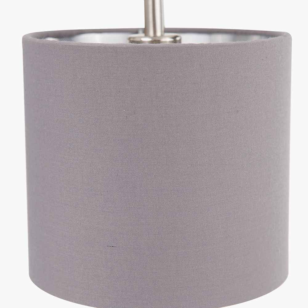 Pacific Lifestyle Lighting Elin Brushed Silver and Steel Grey Wall Light House of Isabella UK