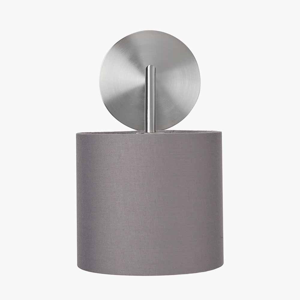 Pacific Lifestyle Lighting Elin Brushed Silver and Steel Grey Wall Light House of Isabella UK
