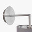 Pacific Lifestyle Lighting Elin Brushed Silver and Steel Grey Wall Light House of Isabella UK
