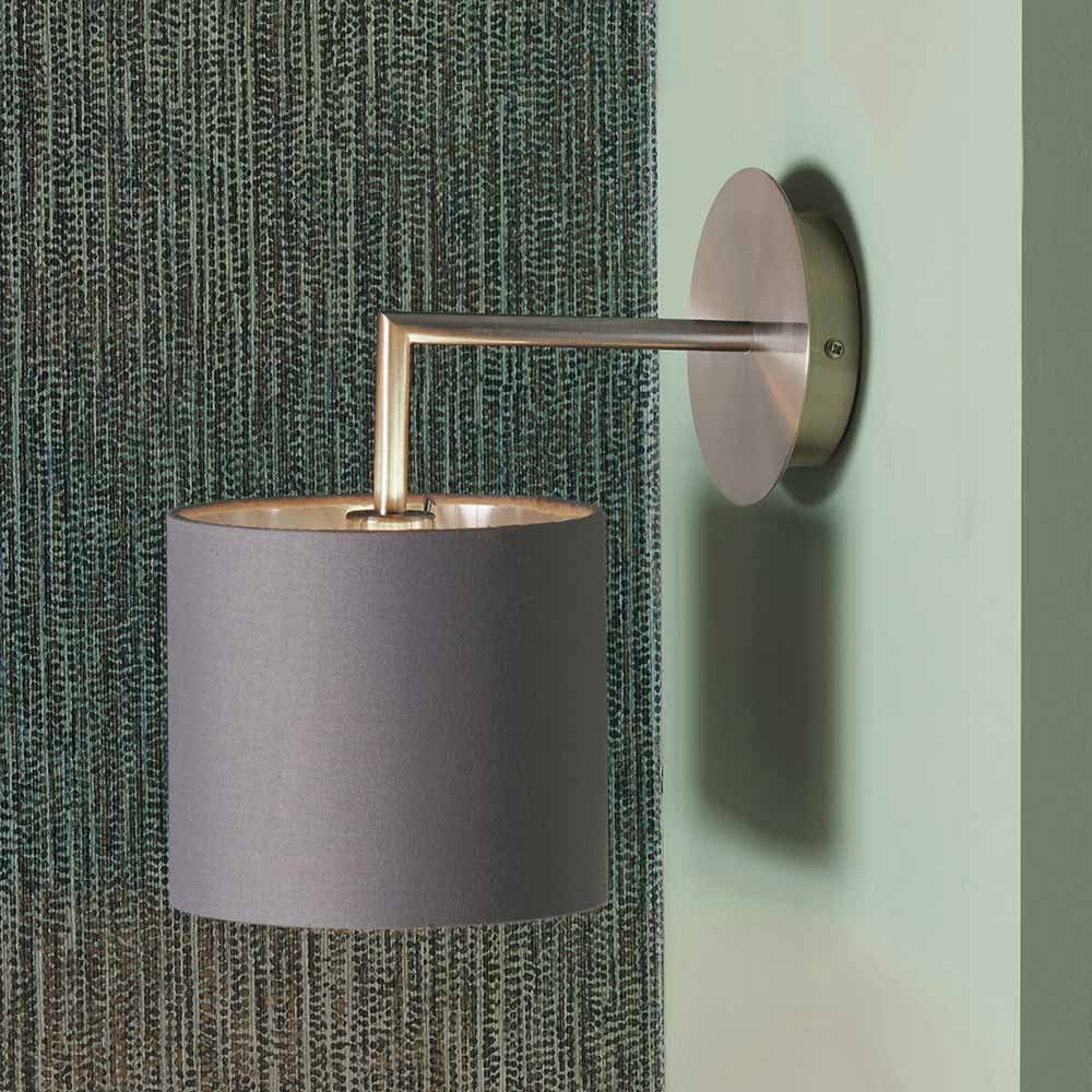 Pacific Lifestyle Lighting Elin Brushed Silver and Steel Grey Wall Light House of Isabella UK