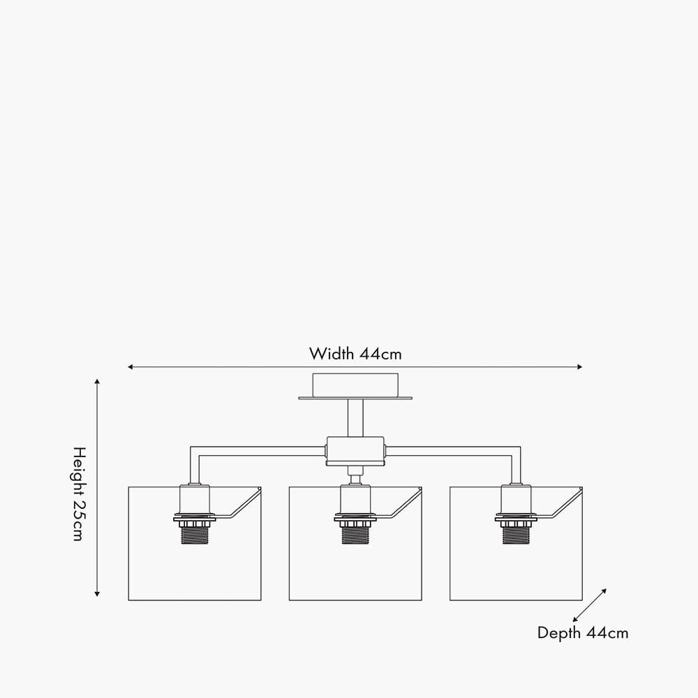 Elin Brushed Silver & Steel Grey 3 Light Pendant.