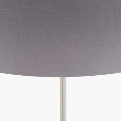 Pacific Lifestyle Lighting Elin Brushed Silver & Steel Grey Floor Lamp House of Isabella UK