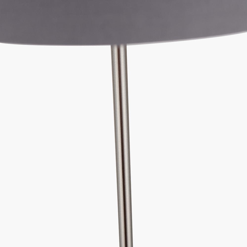 Elin Brushed Silver & Steel Grey Floor Lamp.