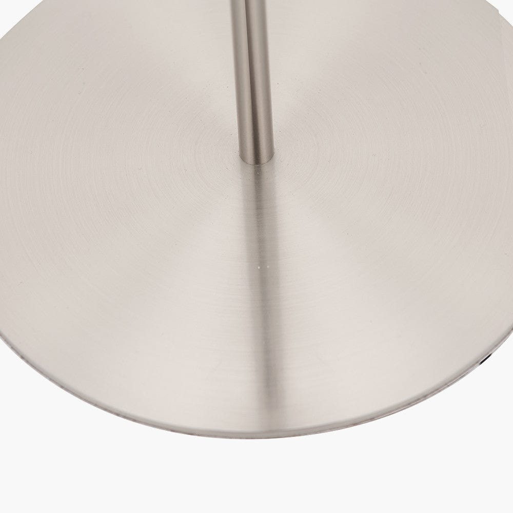 Elin Brushed Silver & Steel Grey Floor Lamp.