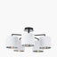 Pacific Lifestyle Lighting Elin Matt Black and Ivory 5 Light Pendant House of Isabella UK