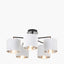 Pacific Lifestyle Lighting Elin Matt Black and Ivory 5 Light Pendant House of Isabella UK