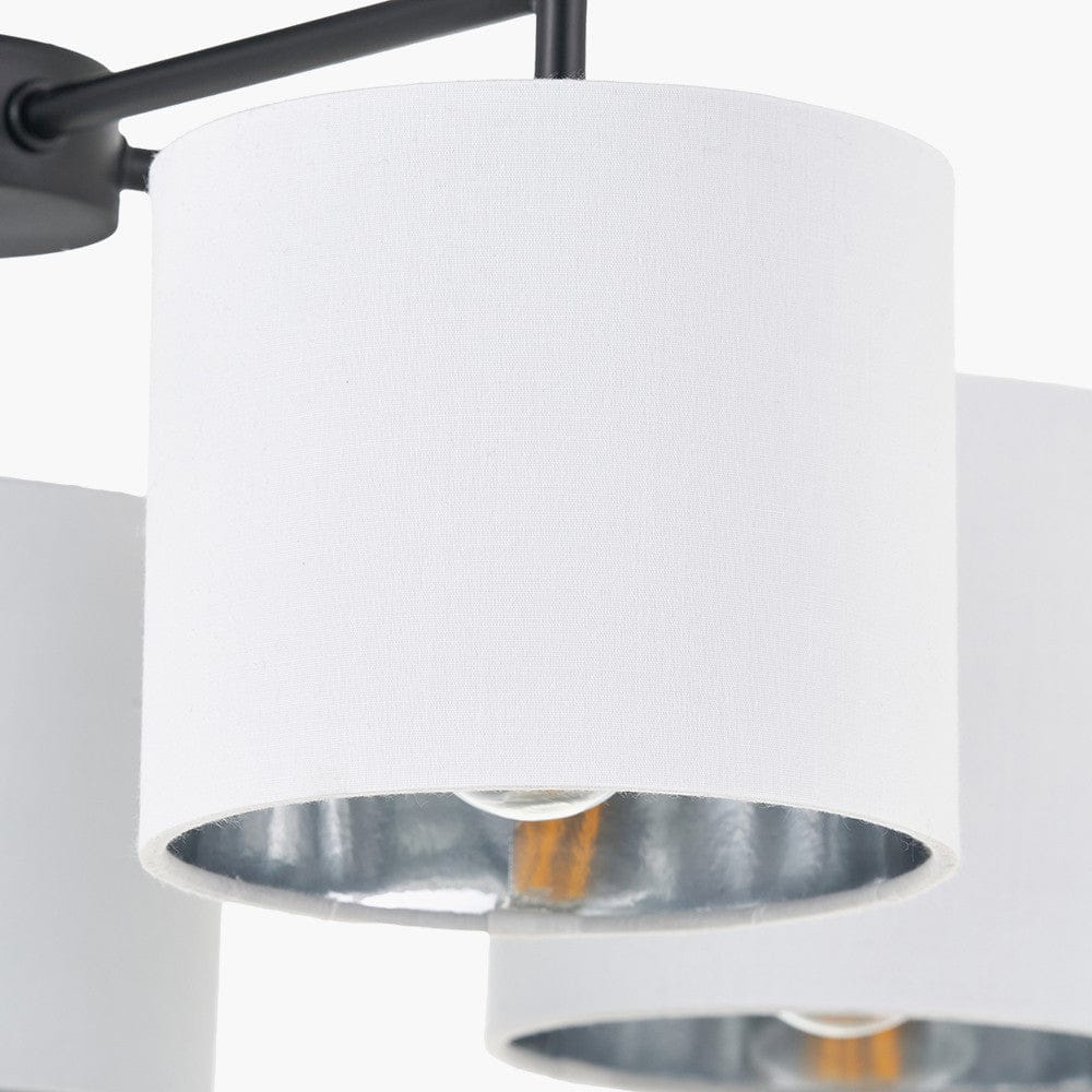 Pacific Lifestyle Lighting Elin Matt Black and Ivory 5 Light Pendant House of Isabella UK