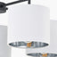 Pacific Lifestyle Lighting Elin Matt Black and Ivory 5 Light Pendant House of Isabella UK