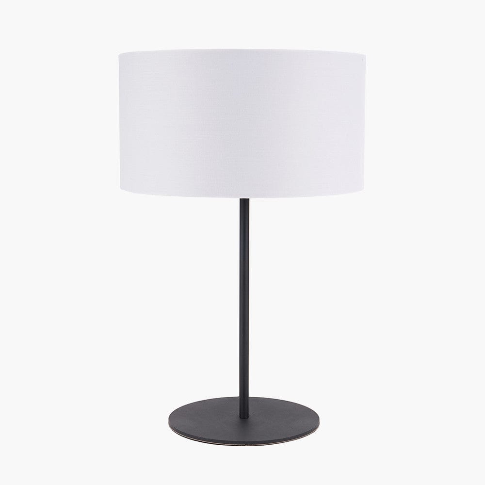 Elin Matt Black and Ivory Table Lamp.