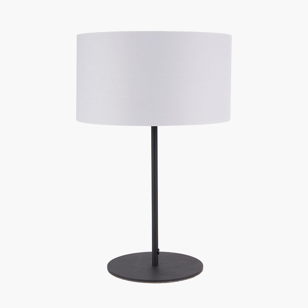 Elin Matt Black and Ivory Table Lamp.