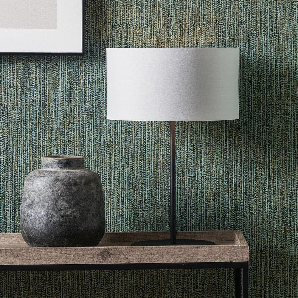 Elin Matt Black and Ivory Table Lamp.