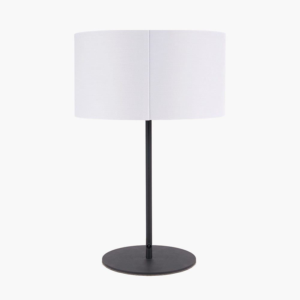 Elin Matt Black and Ivory Table Lamp.