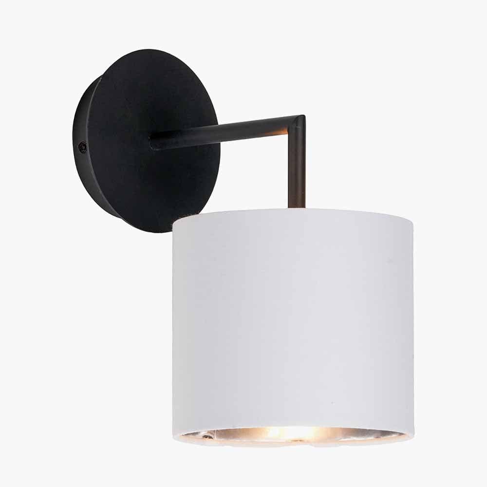 Elin Matt Black and Ivory Wall Light.