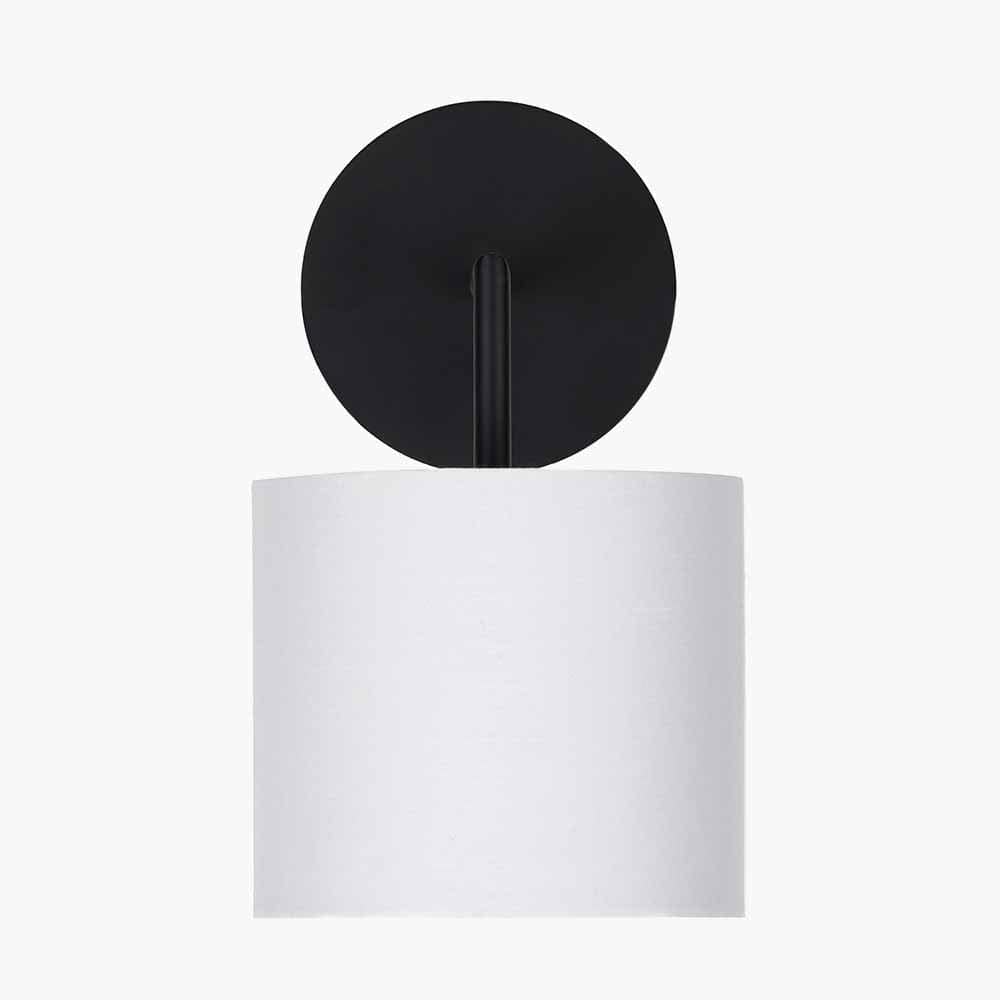 Elin Matt Black and Ivory Wall Light.