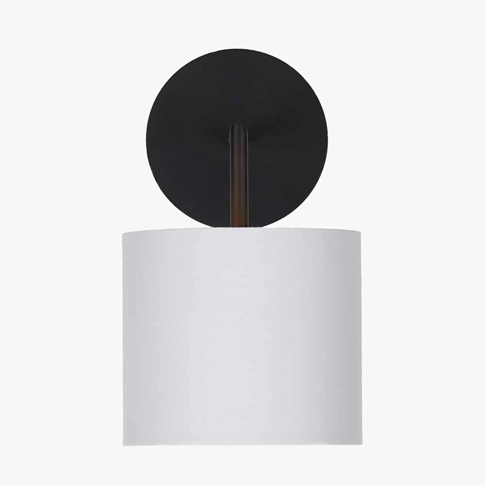 Elin Matt Black and Ivory Wall Light.