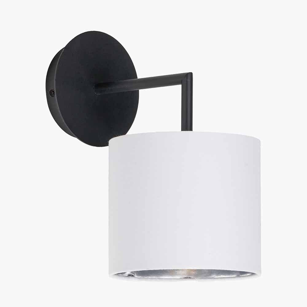 Elin Matt Black and Ivory Wall Light.