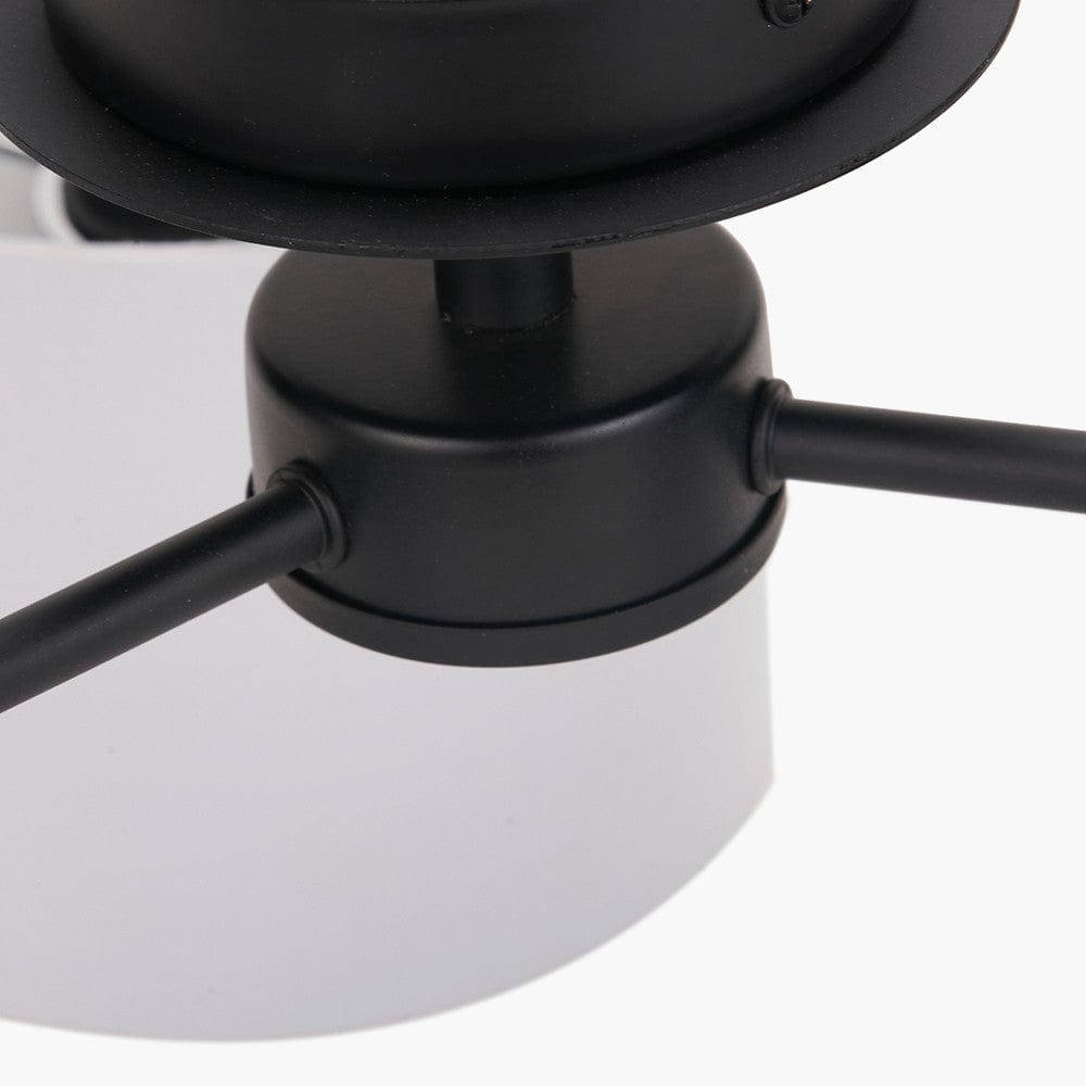 Elin Matt Black & Ivory 3 Light Pendant.