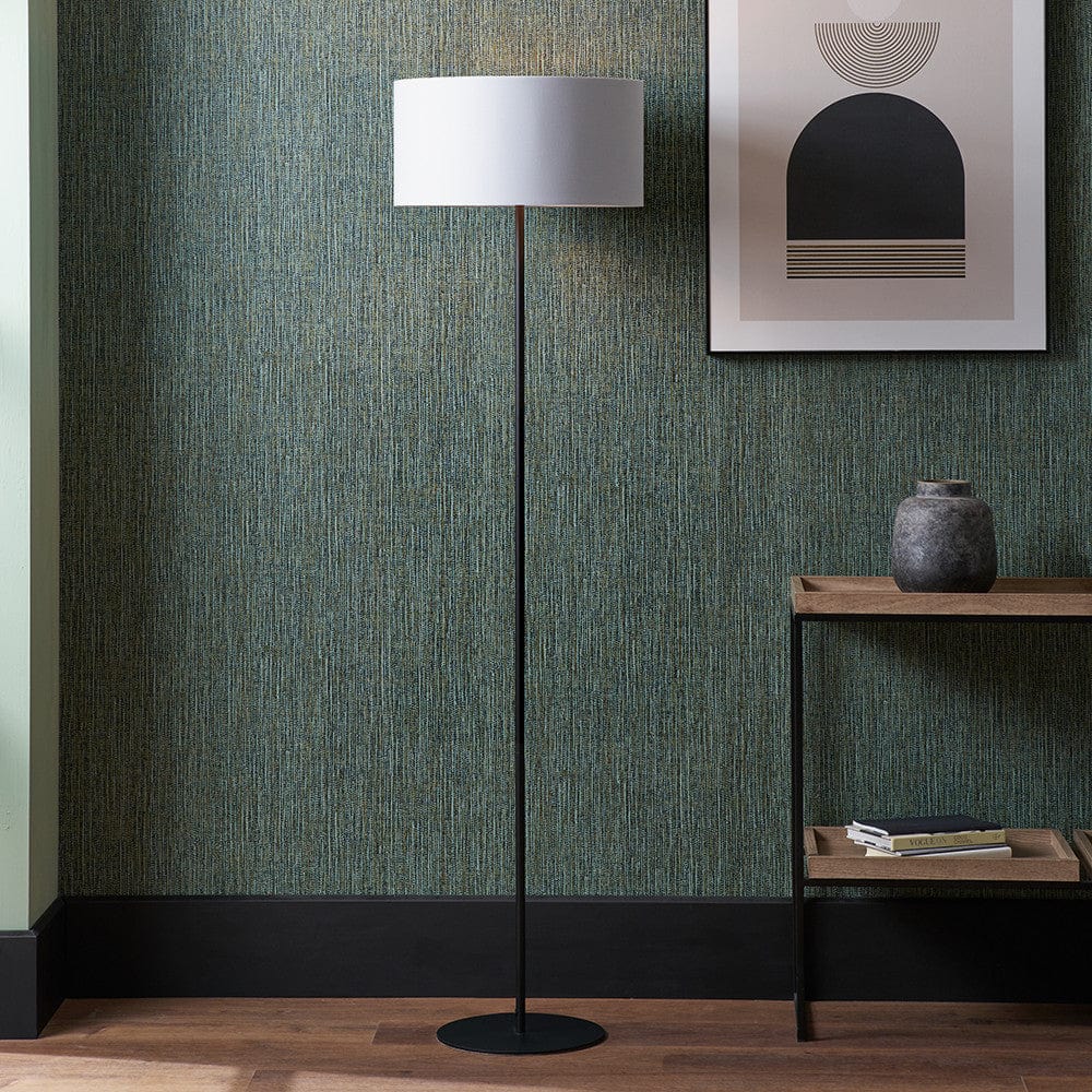 Elin Matt Black & Ivory Floor Lamp.