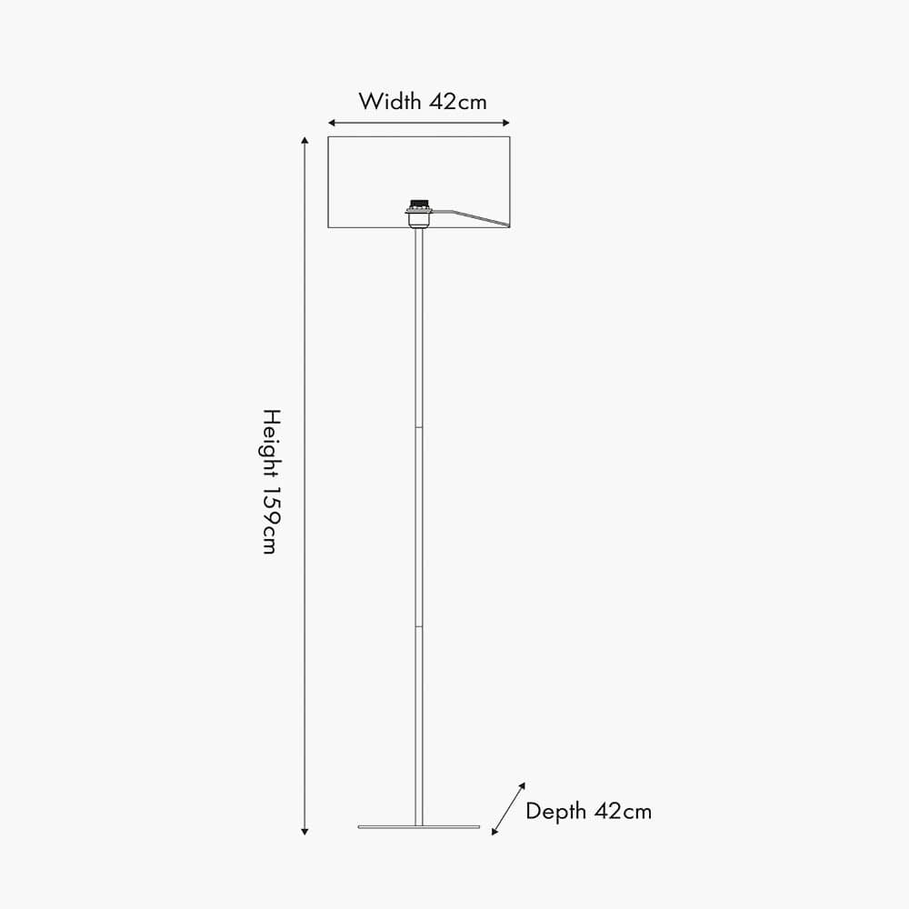 Elin Matt Black & Ivory Floor Lamp.