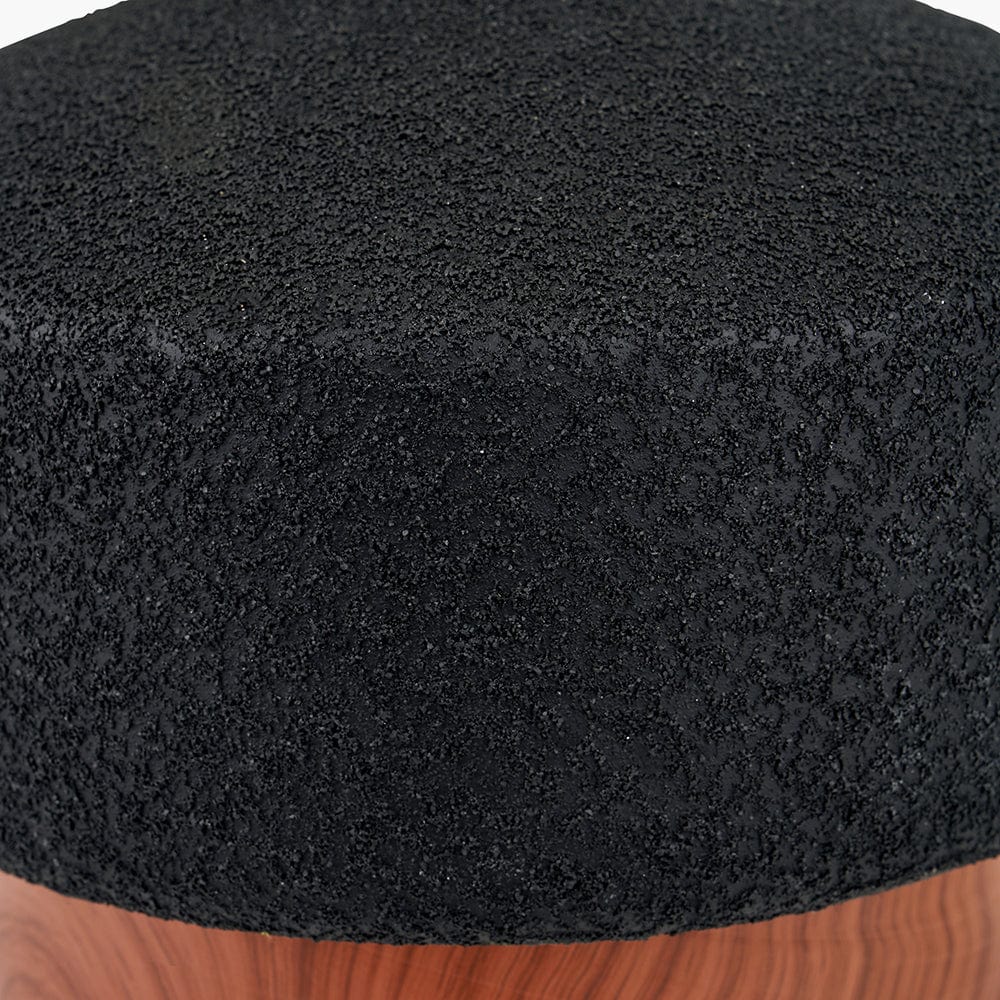Pacific Lifestyle Lighting Elio Black and Wood Effect Textured Ceramic Table Lamp House of Isabella UK