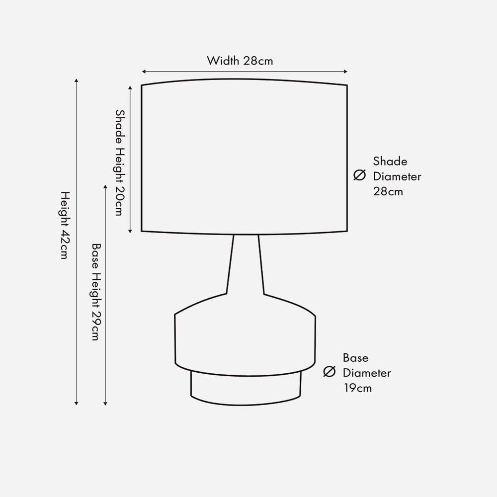 Elio White and Wood Effect Textured Ceramic Table Lamp.