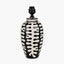 Elkorn Black and White Tall Coral Ceramic Table Lamp Base.
