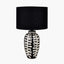 Elkorn Black and White Tall Coral Ceramic Table Lamp Base.