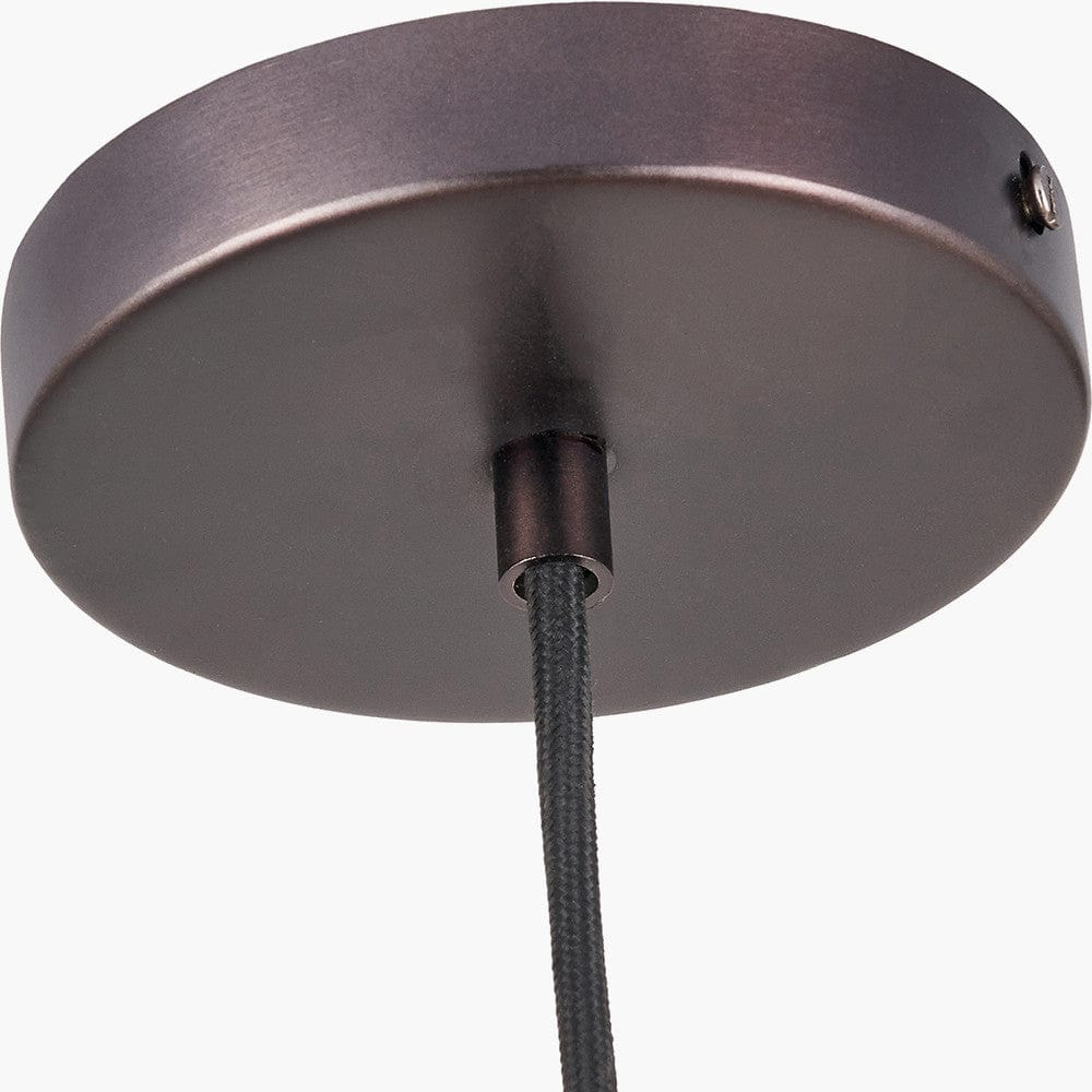 Pacific Lifestyle Lighting Ellis Antique Bronze Café Metal Pendant House of Isabella UK