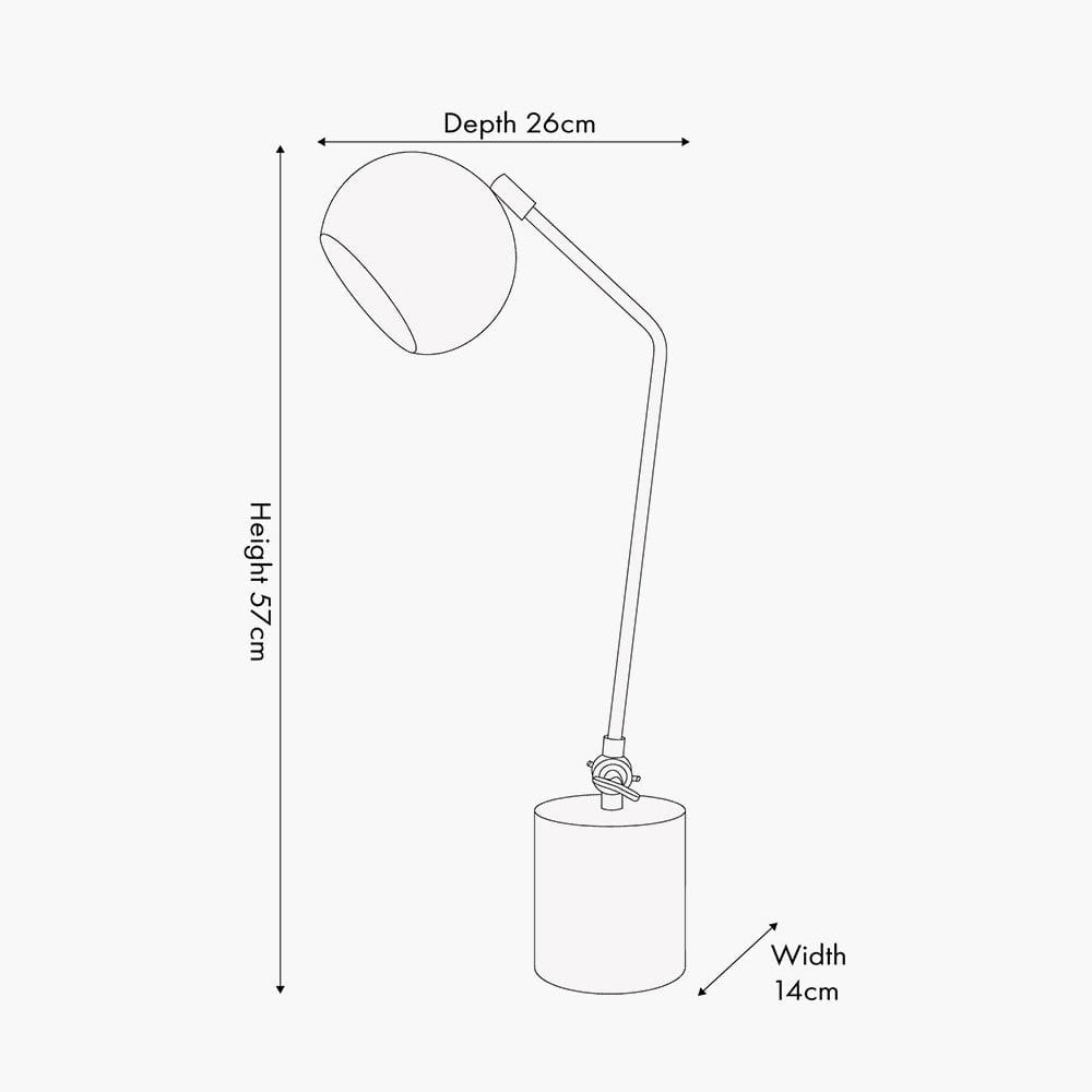 Eloise Gold Metal and Marble Table Lamp.