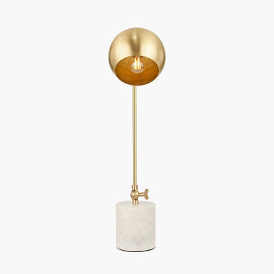 Pacific Lifestyle Lighting Eloise Gold Metal and Marble Table Lamp House of Isabella UK