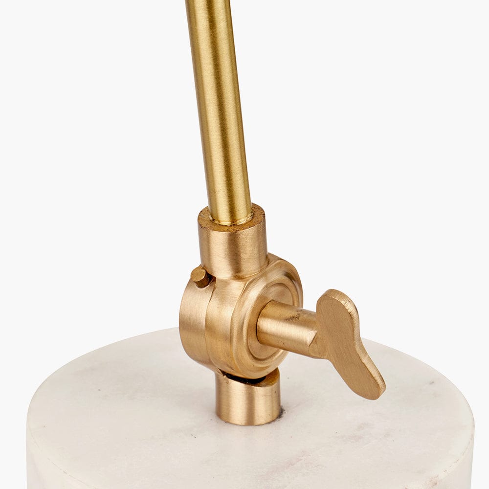 Eloise Gold Metal and Marble Table Lamp.