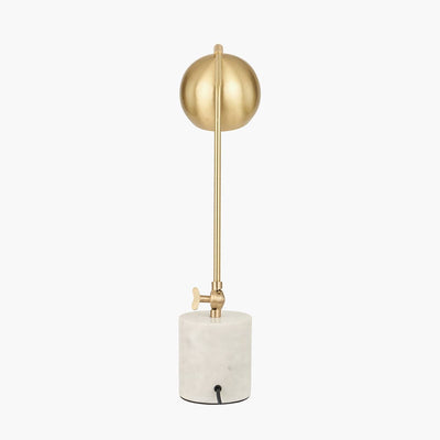 Pacific Lifestyle Lighting Eloise Gold Metal and Marble Table Lamp House of Isabella UK