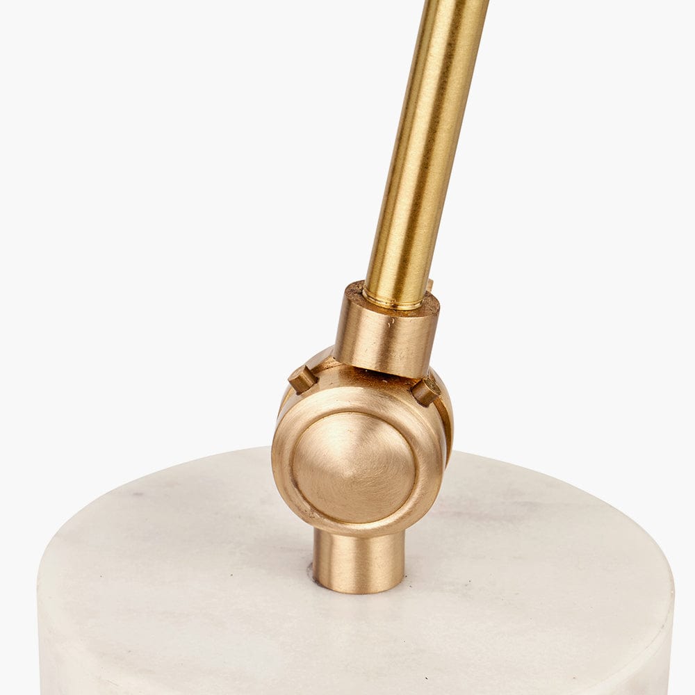 Eloise Gold Metal and Marble Table Lamp.