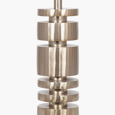 Pacific Lifestyle Lighting Elon Champagne Gold Metal Stacked Cylinder Table Lamp Base House of Isabella UK