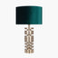 Elon Champagne Gold Metal Stacked Cylinder Table Lamp Base.
