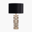 Elon Champagne Gold Metal Stacked Cylinder Table Lamp Base.