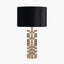Elon Champagne Gold Metal Stacked Cylinder Table Lamp Base.