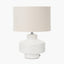 Pacific Lifestyle Lighting Elure White Crackle Effect Table Lamp House of Isabella UK