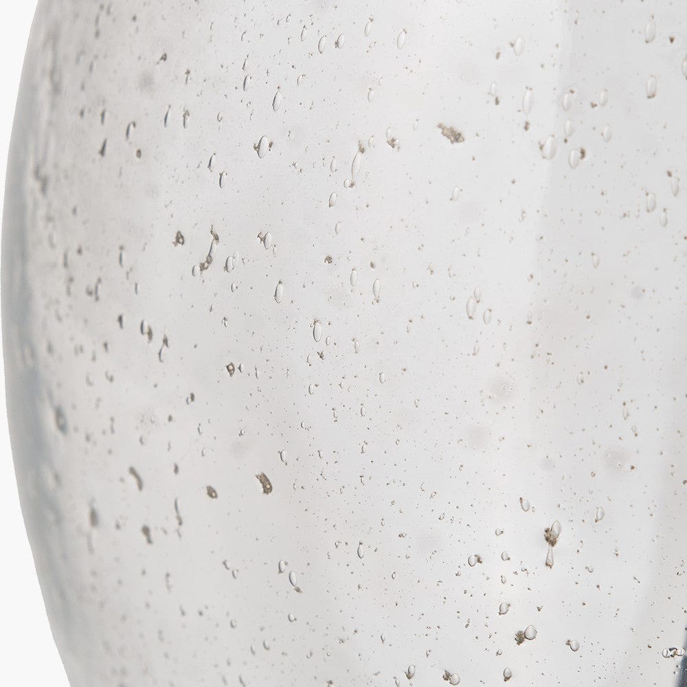 Pacific Lifestyle Lighting Elysia Bubble Glass and Silver Metal Curved Table Lamp Base House of Isabella UK