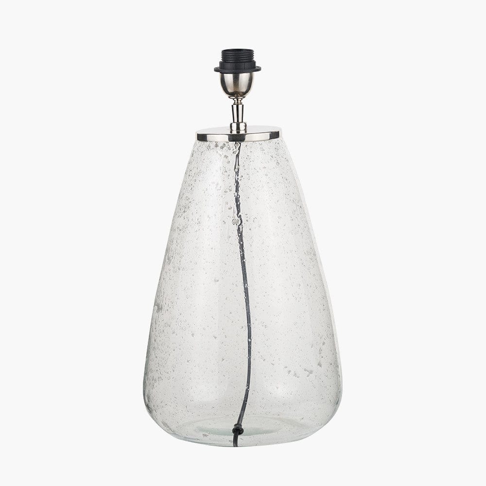 Pacific Lifestyle Lighting Elysia Bubble Glass and Silver Metal Table Lamp Base House of Isabella UK