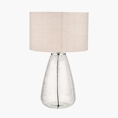 Pacific Lifestyle Lighting Elysia Bubble Glass and Silver Metal Table Lamp House of Isabella UK