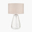Elysia Bubble Glass and Silver Metal Table Lamp.