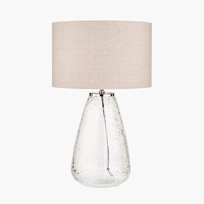 Pacific Lifestyle Lighting Elysia Bubble Glass and Silver Metal Table Lamp House of Isabella UK