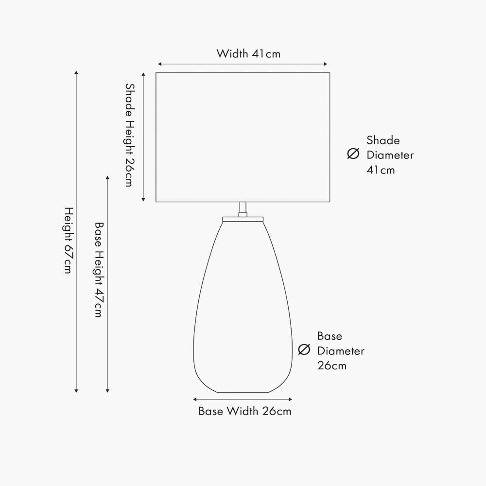 Elysia Bubble Glass and Silver Metal Table Lamp.