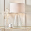 Elysia Bubble Glass and Silver Metal Table Lamp.