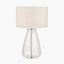 Elysia Bubble Glass and Silver Metal Table Lamp.