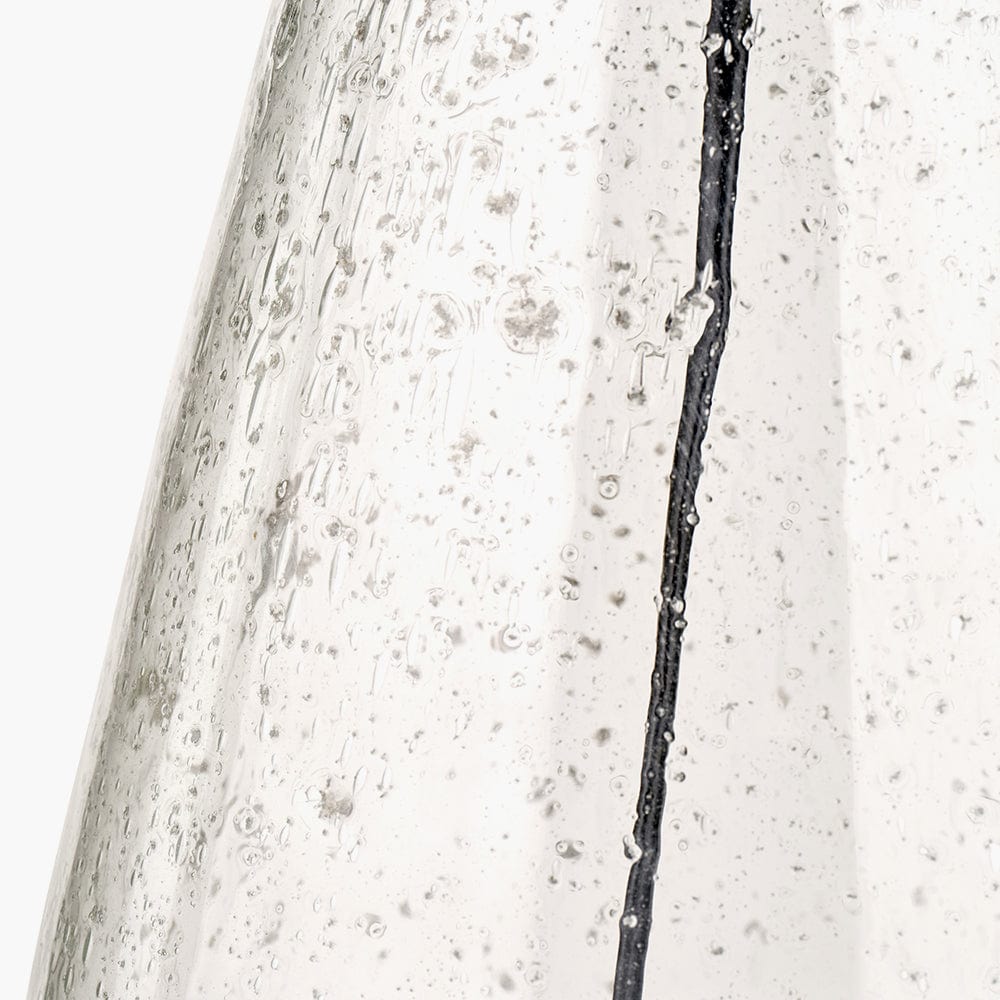 Elysia Bubble Glass and Silver Metal Table Lamp.