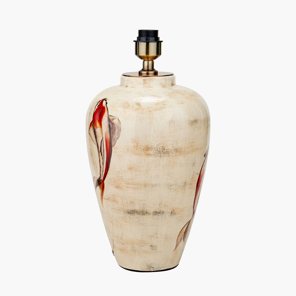 Emerayn Koi Natural Ceramic Table Lamp Base.