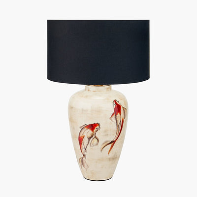 Pacific Lifestyle Lighting Emerayn Koi Natural Ceramic Table Lamp Base House of Isabella UK