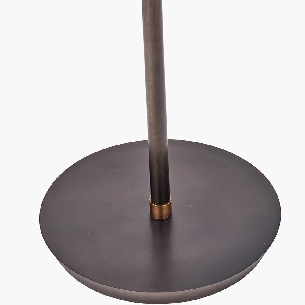 Emiliano Antique Bronze and Antique Brass Adjustable Task Floor Lamp.